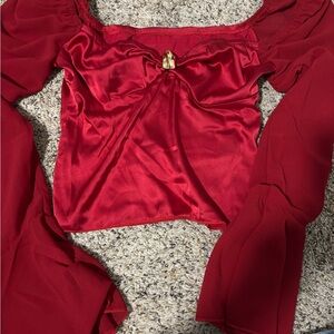 Elegant Red Women's Top
